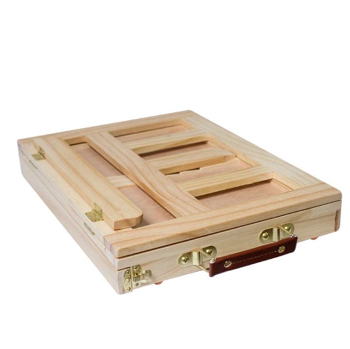 
Твердая Регулируемая Складная Настольная буковая деревянная настольная коробка для эскизов мольберт для художника с ящиком для хранения 