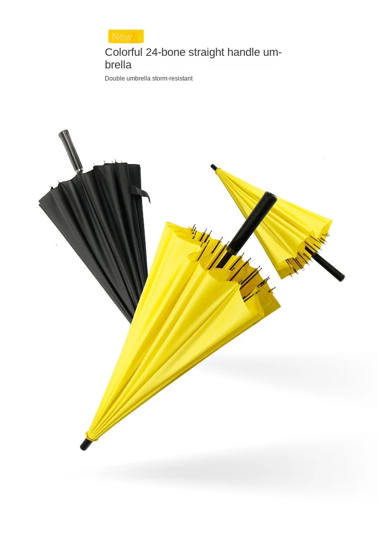 Japanese style 24 ribs manual straight rain umbrella