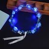 Dieci lampade, nove fiori - stile blu.