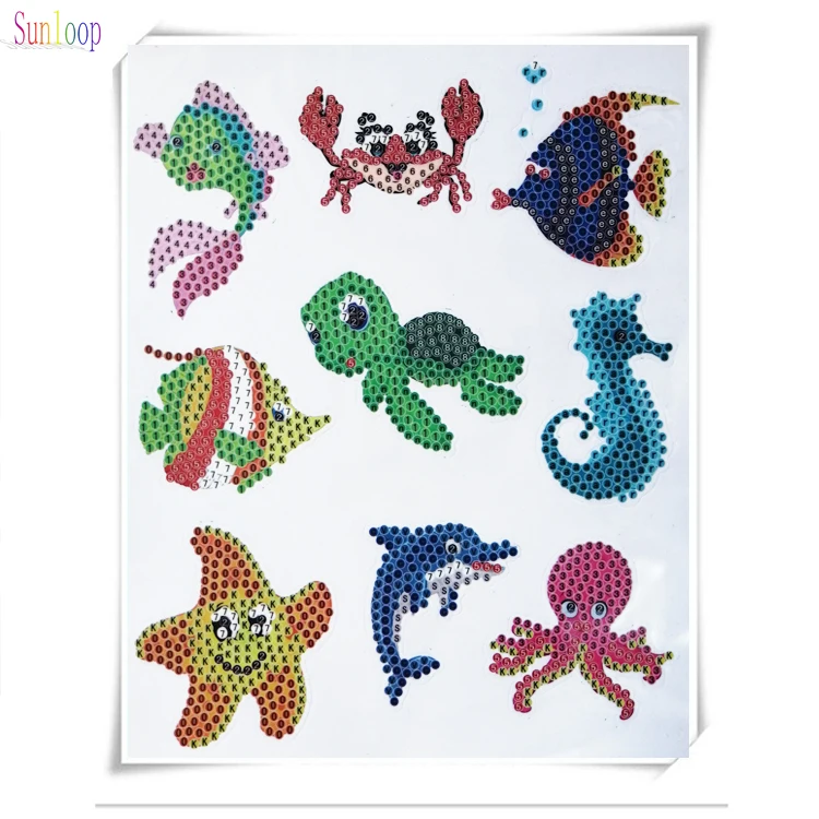 Easy DIY Mini Paint by Numbers Sea World Diamond Painting Kits for