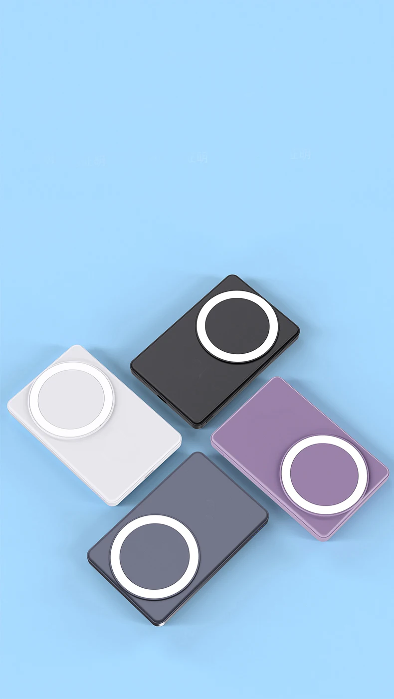Portable Mini Power Banks High Capacity 5000mmAh 15W Fast Charging Output Magnetic Wireless Charger Power Station