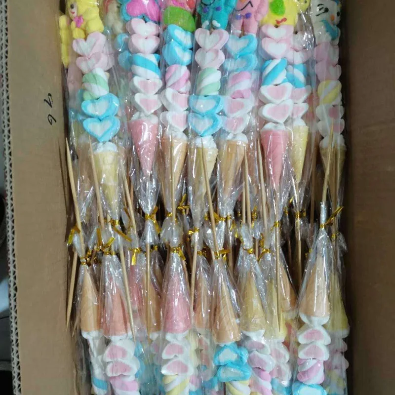 Skyseen - Lot De 20 Fausses Guimauves En Coton - Déco Mignonne Pour Desserts Et Bonbons - Multicolore