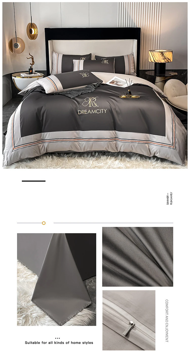 Luxury 5 Star Hotel Soft 100% Cotton King Queen Size Bedding Duvet ...