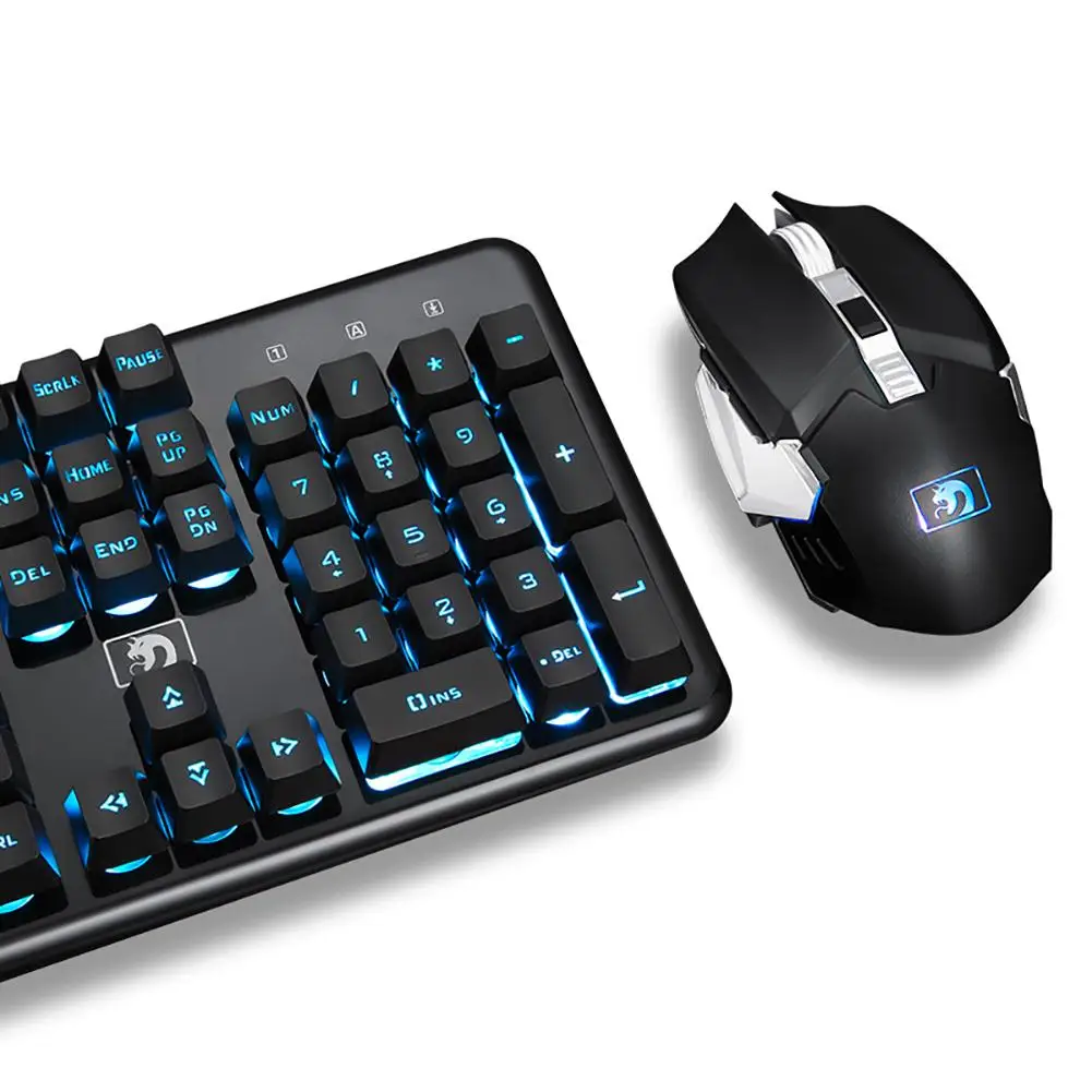 XINMENG Wireless Gaming Keyboard and Mouse, Rainbow Backlit