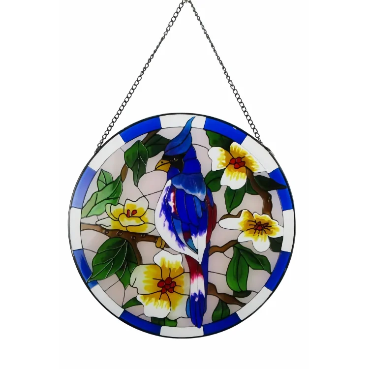 Painting Suncatcher Craft Wall for Interior  Glass Wall Hanging Stained Glass