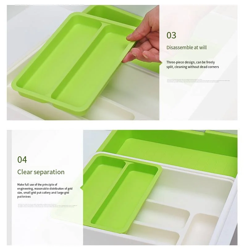 Drawer storage box Japanese drawer tableware organizer box multi-purpose sorting box desktop debris organizer supplier