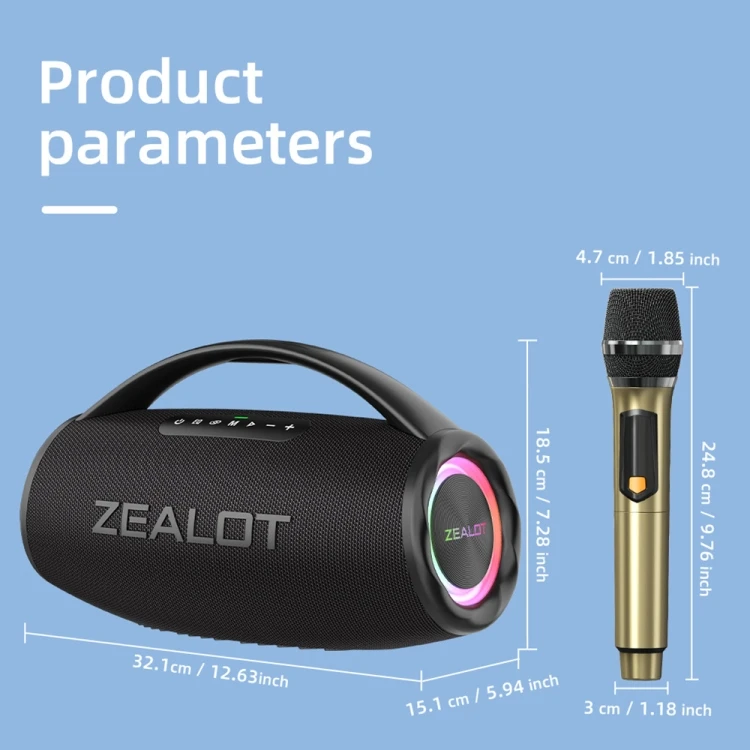 Zealot S97M Outdoor Portable Speaker - 16000mah Battery