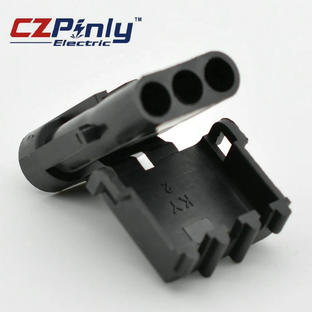 Gm Pa66 Pbt Gf30 Delphi Packard Tps 3 Pin Male Weatherpack Receptacle Connector 12010717