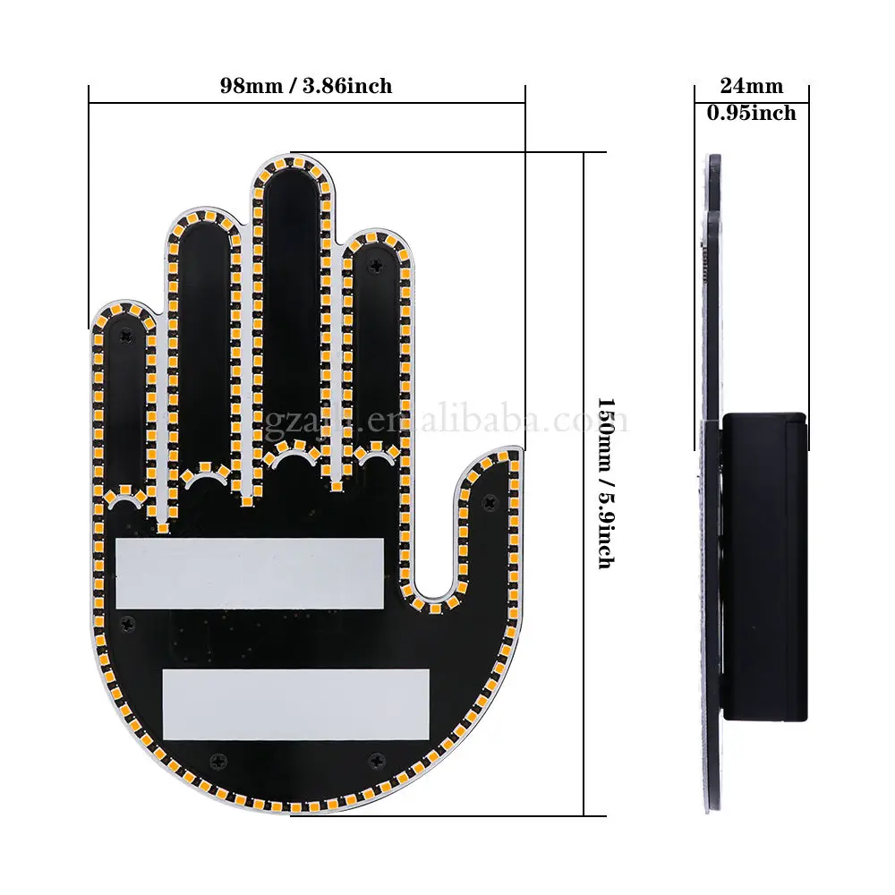 8-in-1 Emoji Mood Light 2025 8-in-1 Middle Finger Car Light Remote Control Led Window Display With C 859447 - Foto 12