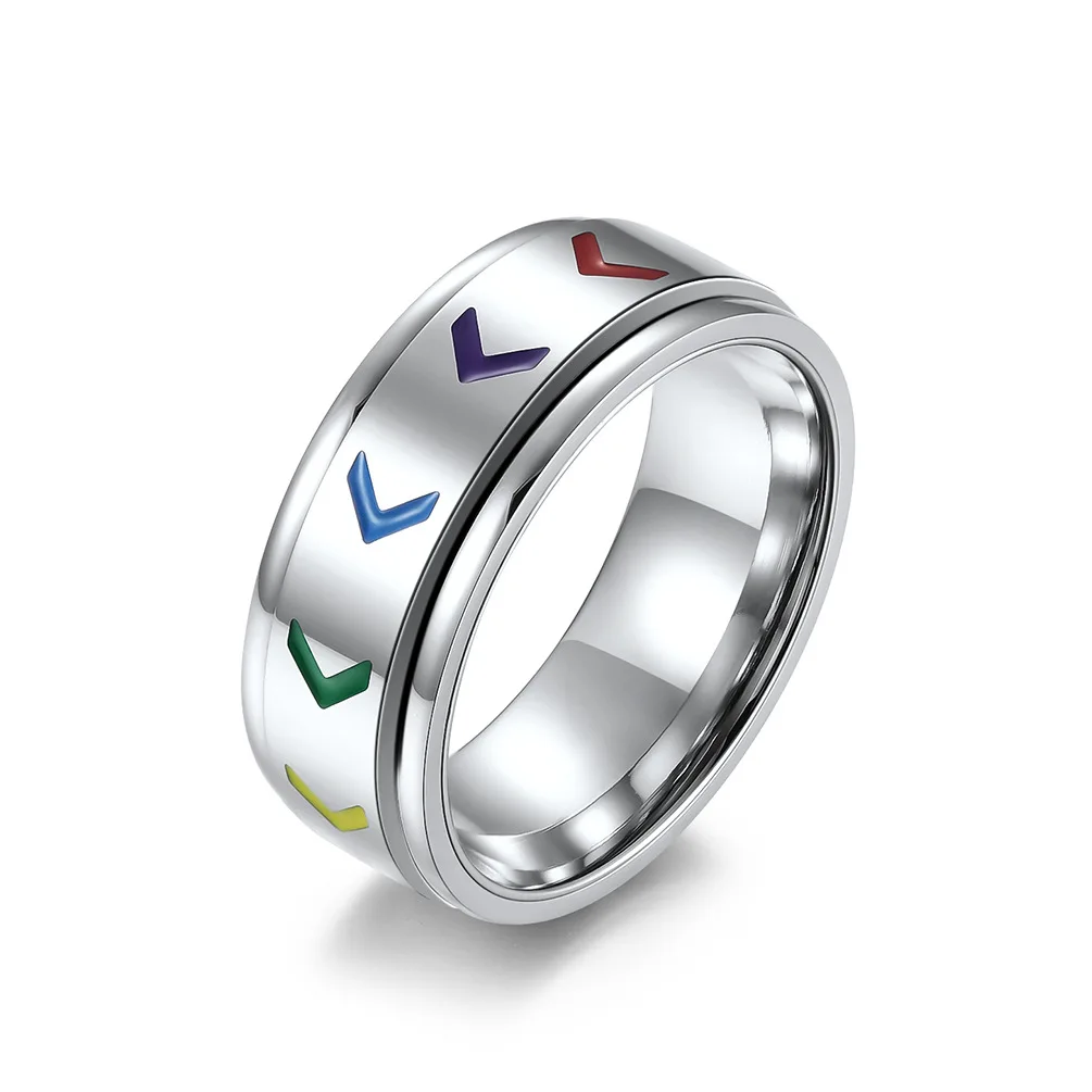 stainless steel anxiety ring