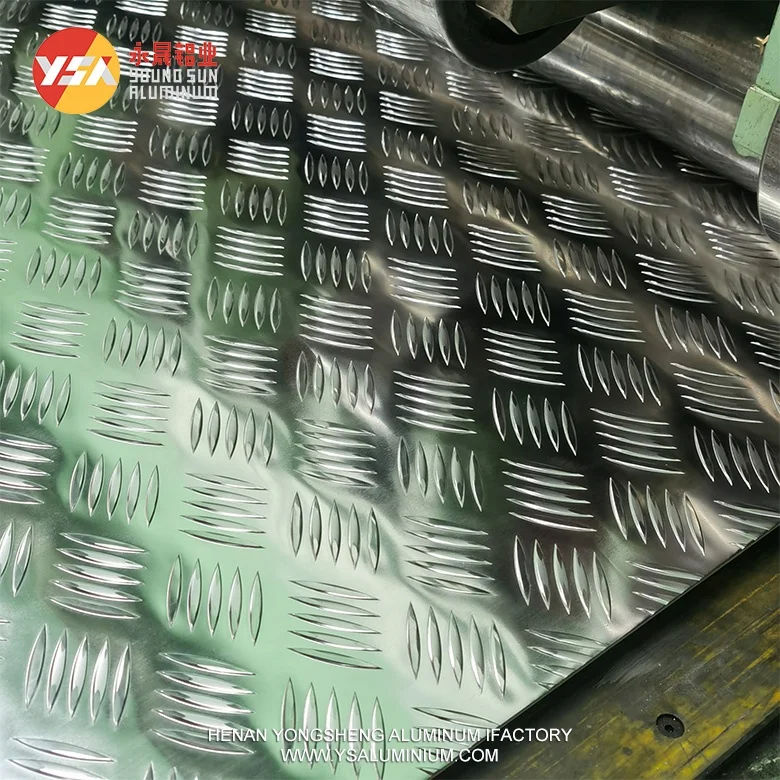 Henan Factory 3 Bar 5 Bar Aluminum Checker Plate 5052 5083 5754 Aluminum Diamond Plate for Wheelchair Ramp