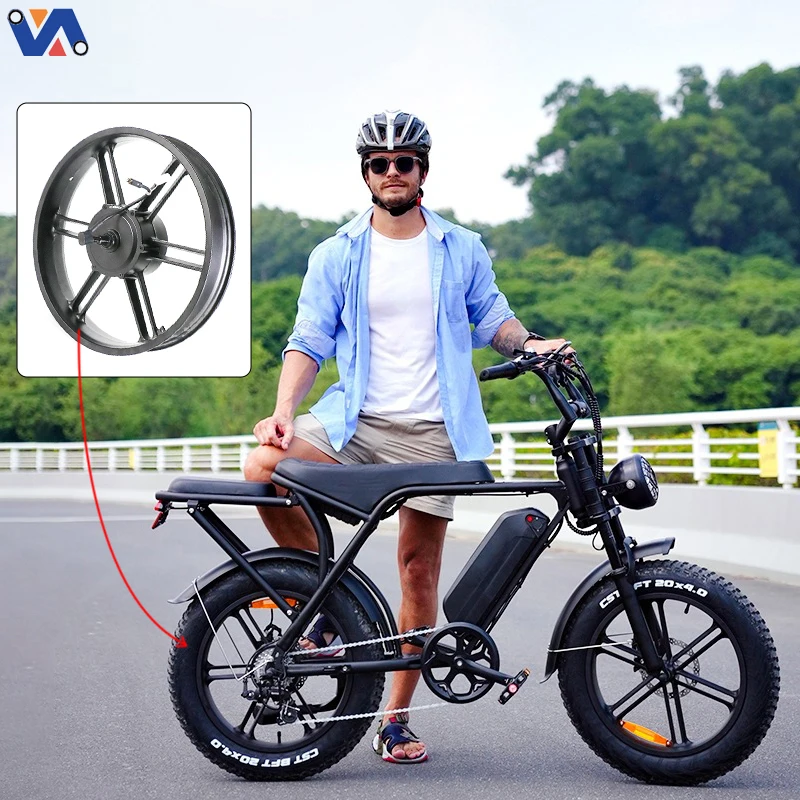 product new image motor wheel 48v 500w black plug electric bike conversion kit electric motor for bicycle repair electric bicycle part-4