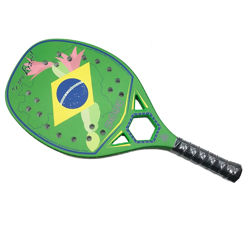 Новое поступление, низкий минимальный заказ, теннисная ракетка из углеродного волокна для пляжа