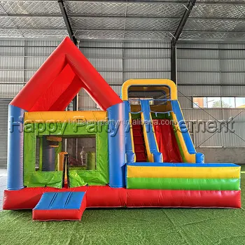 Lepai blow up inflatable bouncer slide combo with pool and air blower in sale