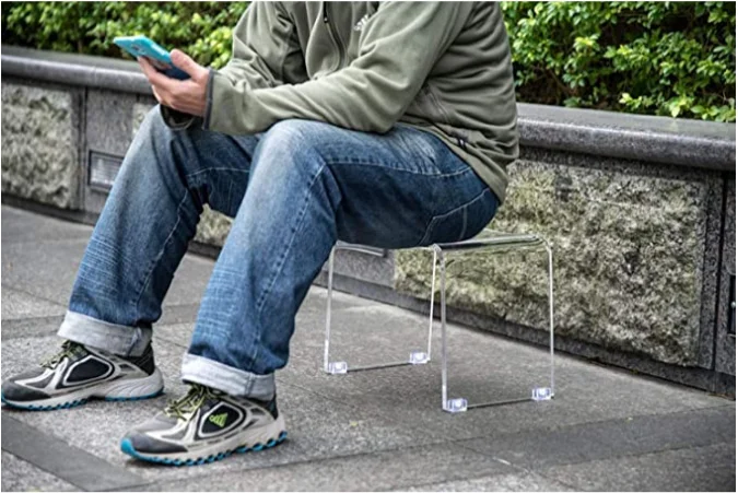 Акриловый стул на заказ с открытой спиной сиденье для душа спа-педикюра lucite дома ванной