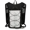 Negro - mochila + bolsa de agua blanda blanca de 1,5l