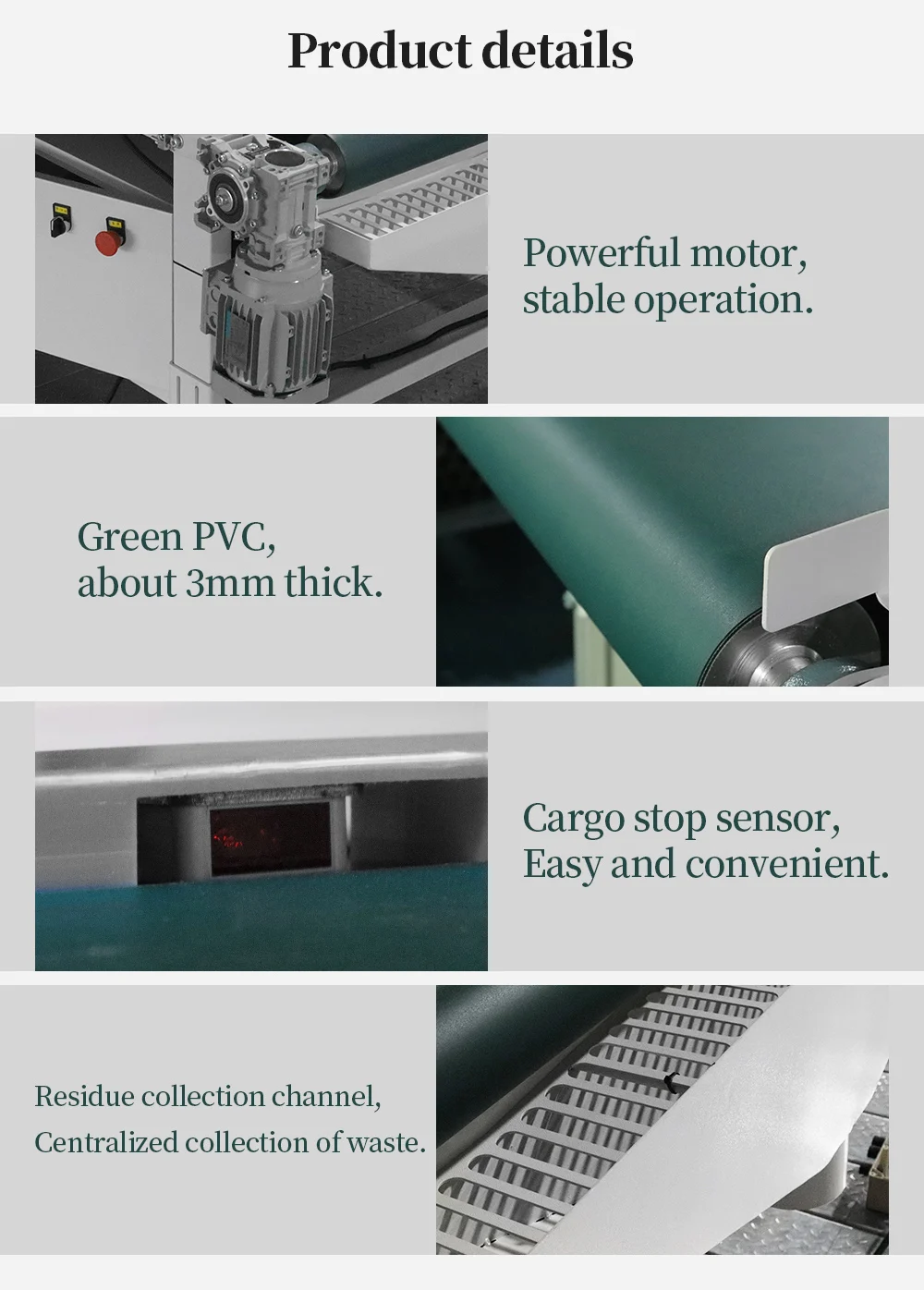 Hongrui adjustable speed belt conveyor flat belt conveyor blanking machine manufacture
