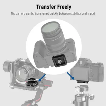 NEEWER Arca Type Quick Release Plate Kit, Four Side Slot Compatible with Arca Swiss Camera Mount Adapter with 1/4 3/8" Threads detail image