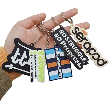 BSBH Promotional Pvc Keyring Custom Logo 2D Pvc Keyrings Personalized Soft Rubber Keychain