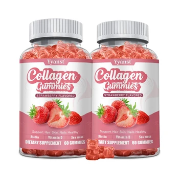 Private Label 500Mg Collagen Gummies Supports Bone & Joints Health Support Hair Skin & Nails Health