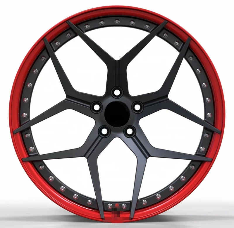 18インチ114.3コンケーブ 18インチディープコンケーブ鍛造ホイールリムレッドリップ、リム20