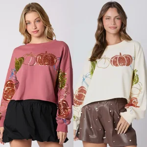 LYG Autumn Winter Women's Long-Sleeved Pullover Sweatshirt New European American Style Halloween Hoodie