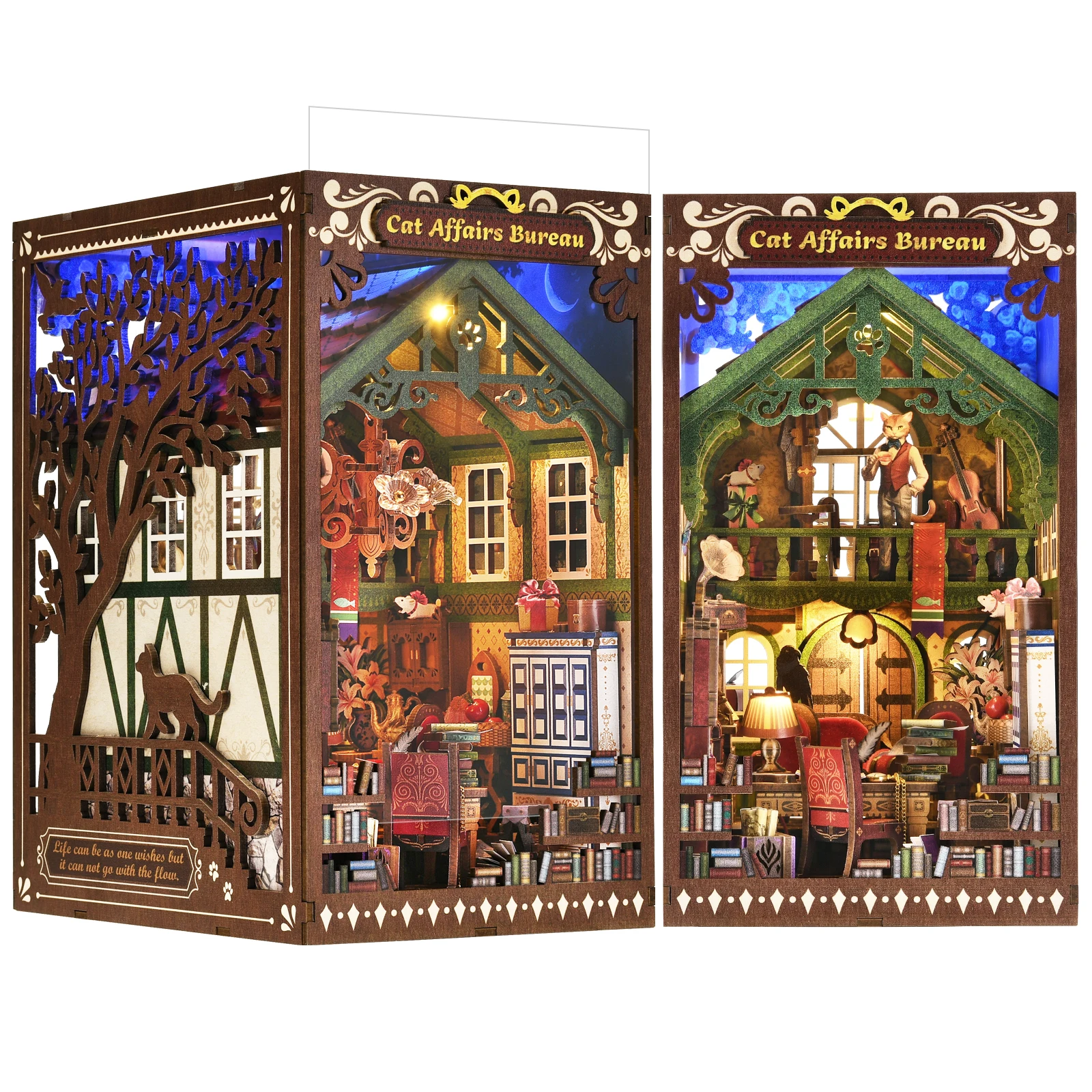 Custom DIY Book Nook Kit - Affordable Mini Bookshelf Insert, 3D Wooden Puzzle for Home Decor & Gifts