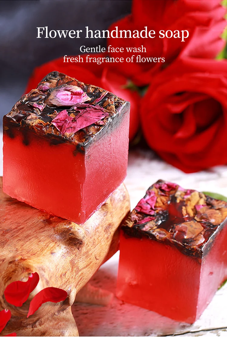 Private Label Natural Skin Cleaning Handmade Flowers Petals Toilet Soap