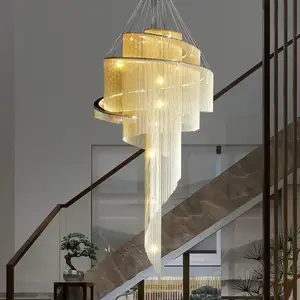 New Creative Pendant Light Wedding Hotel Decorative Modern Rotating Tassel Designer Chandelier