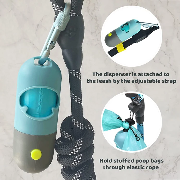 Multi Function Poop Bag Holder With Led Flashlight Rubber Dog Poop Dog