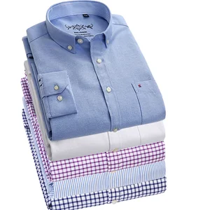 New Fashion Custom Printing Men Business Multicolor Fashion Cotton Long Sleeve Polyester Check Shirt for Men