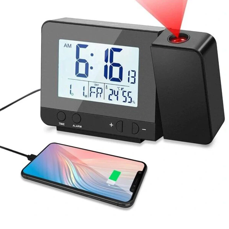 CHEETIE CP133 Infrared Control Sleep Wall Monitoring Time Watch LED Digital Projection Alarm Clock