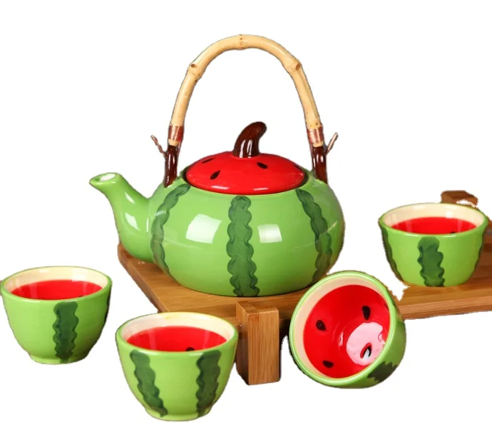cute fruit shape design ceramic tea