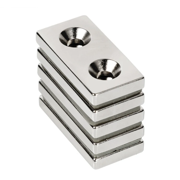 Rectangular Custom Shape Cube Sink Hole Neodymium Magnet