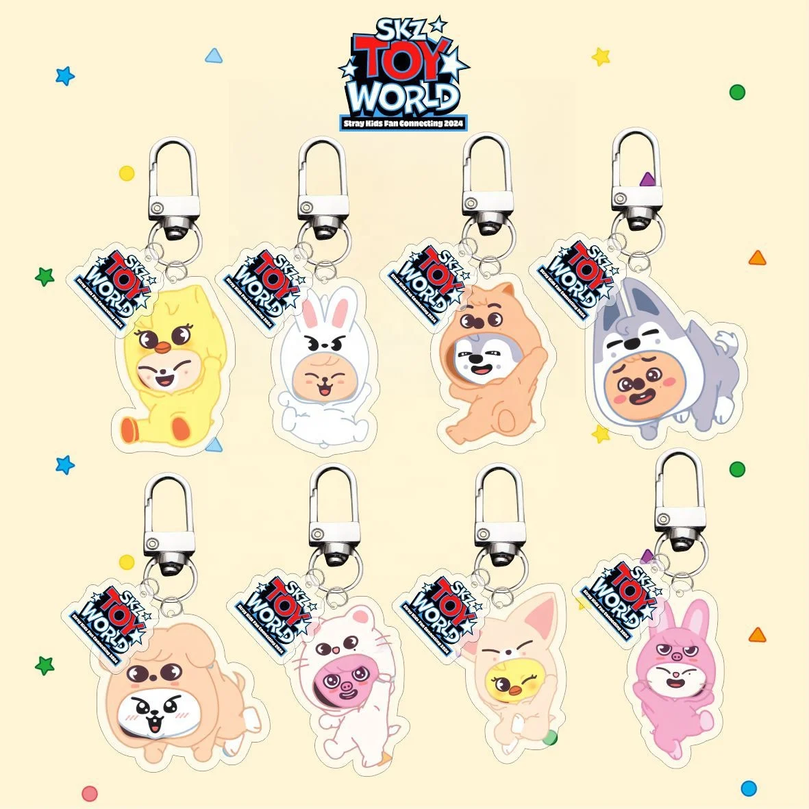 KPOP Idol Group Cute Cartoon Stray Kids SKZ TOY WORLD