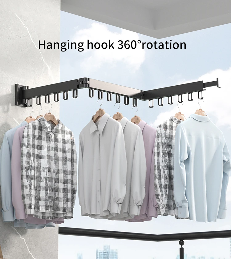 Wall Mounted 3-Layer Folding Drying Rack - Yafei7104
