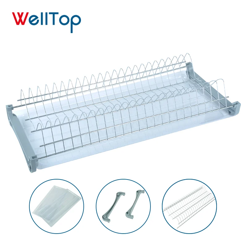 Wire Plastic Tray Steel Dish Drainer Commercial Double Kitchen Drying Racks VT-09.001