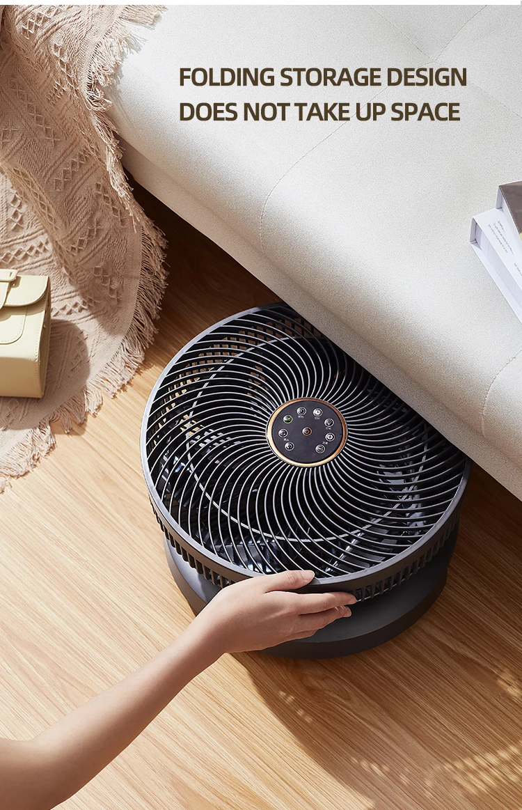 Intelligence Foldable Dc Rechargeable Electric Fan With Remote Control