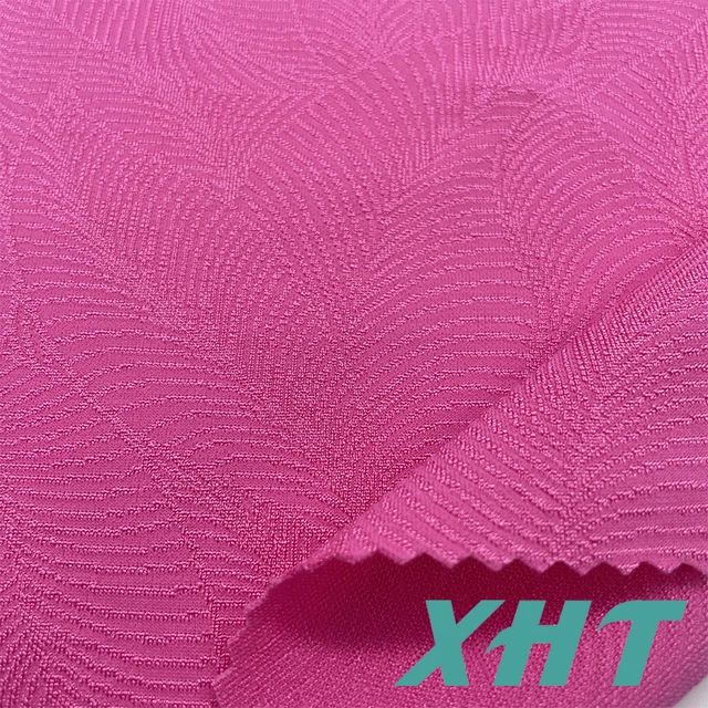 Hot-customized Colored Elastic Maple Jacquard Swimsuit Fabric