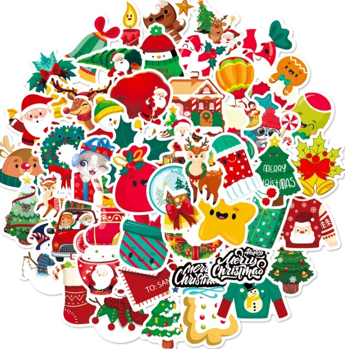 product custom outdoor christmas gift tree decoration tattoo wall window home stickers-27