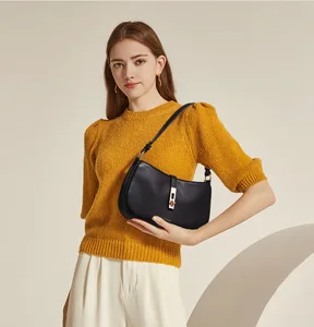 New Arrived Designer Brand Luxury Pu Leather Lady Small Armpit Handbags Single Shoulder Bag Cheap Women's Bags