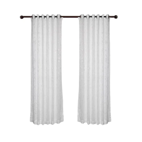 Modern Attractive Woven Curtain for Bedroom Living Room Grommet Enhances Privacy Style Pocket Processing Accessories Included