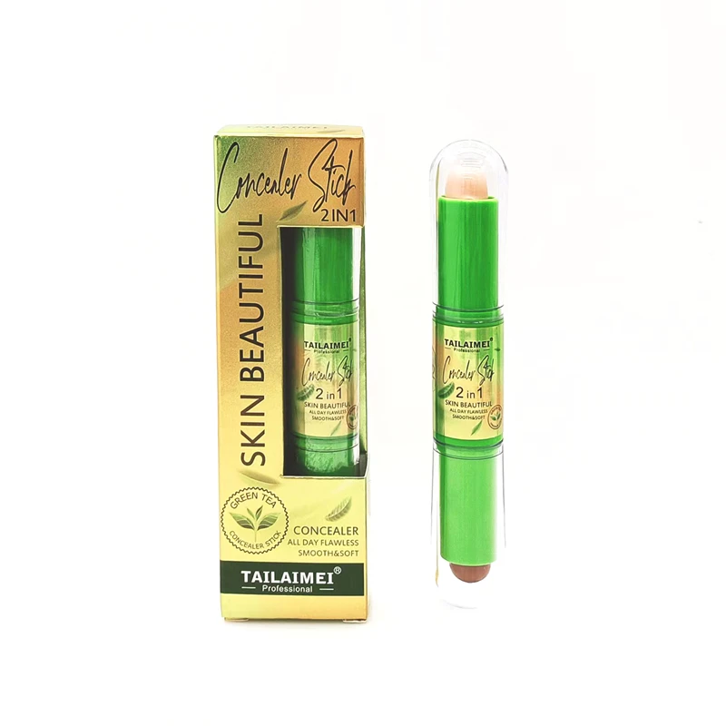 C078 Green Tea Concealer 2 in 1 Finishing Touch Contour Concealer Stick Flawless Colors Makeup Make up Double Ended Concealer