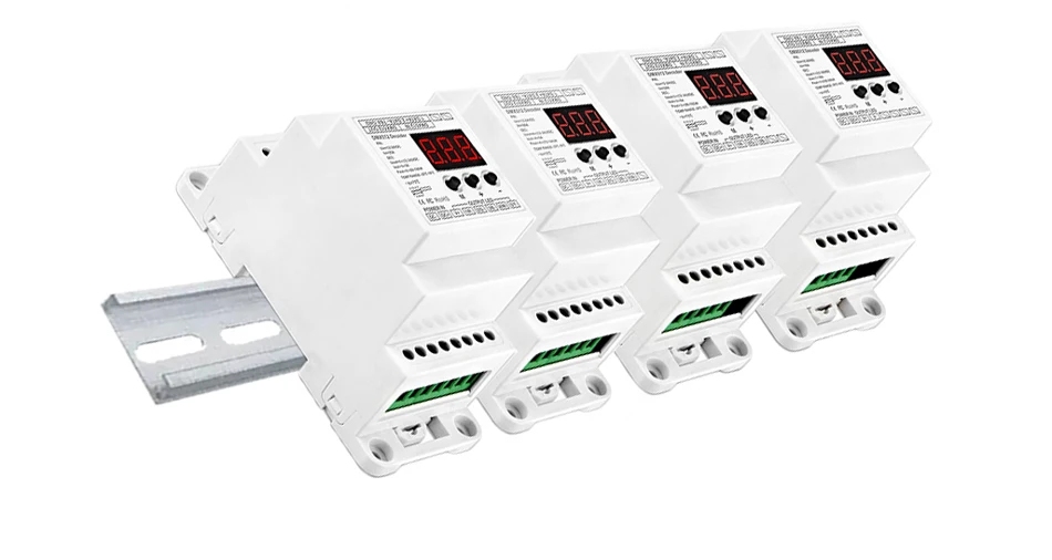 Dinrail Dmx Controller Decoder Dc 12v 24v 1ch 3ch 4ch 5ch Dmx512 1990