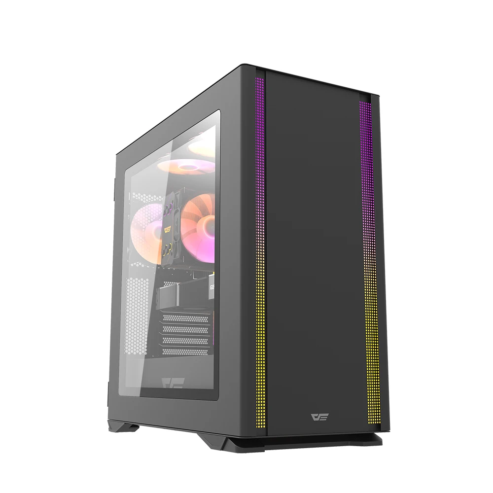 Darkflash Computer Case Metal Sheet Black Steel Black and White  Gaming PC Case PC Build PC Gaming Setup Gaming Cabinets