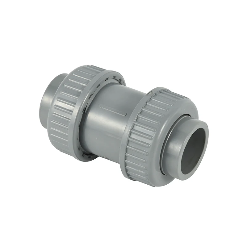 CPVC Type II Plastic Double Union Check Valve for Preventing Liquid Backflow