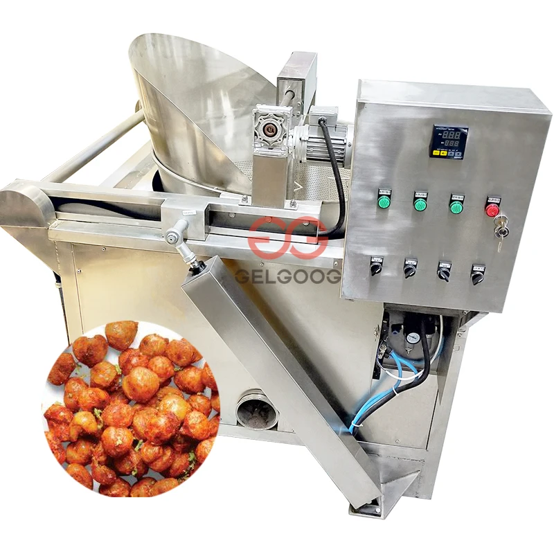 Automatic Fried Onion Processing Line Rings Deep Fryer Onion Frying Machine