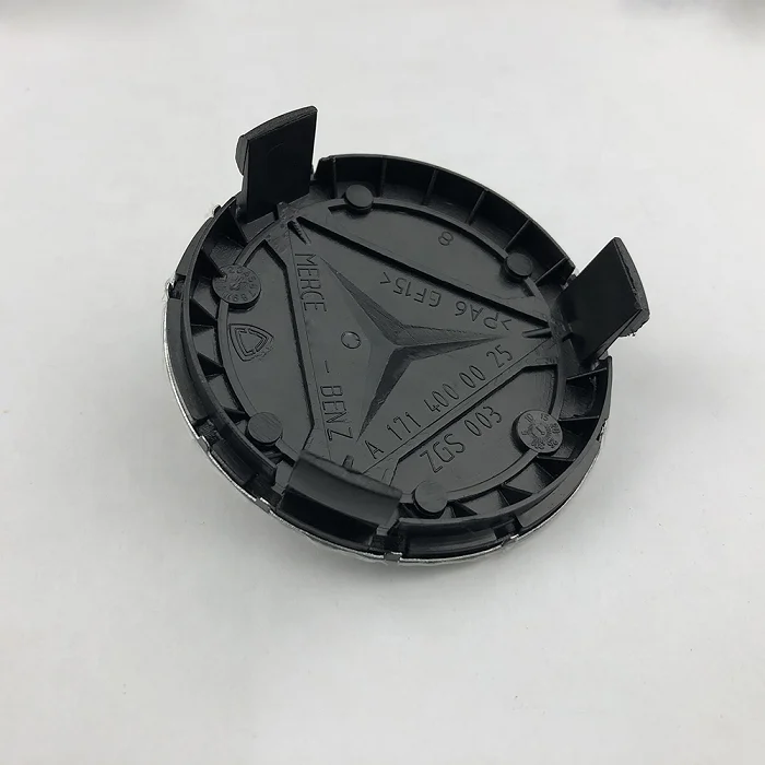 thumbnail image 2 of 4x Genuine Mercedes-Benz 75mm Wheel Center Hub Caps - A1714000025 - Black, Gloss 2 of 6