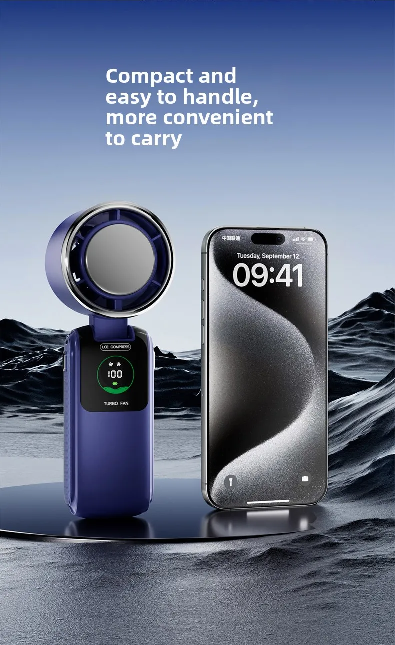 Size Turbine Handheld Fan, USB, Brushless - detail 34
