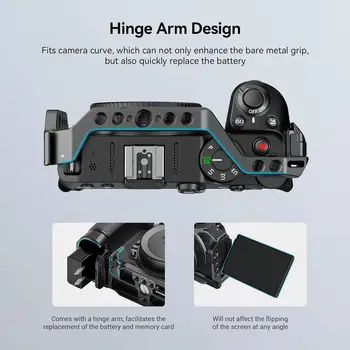 SmallRig Z 30 Cage Camera for Nikon Z 30, Aluminum Alloy Video Vlog Cage with Integrated Cold Shoe, with Quick Release Plate detail image